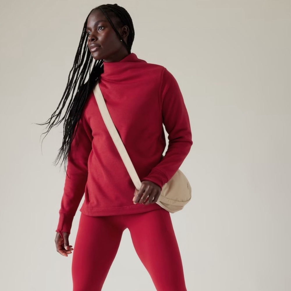 Athleta Red Cozy Karma II Sweatshirt - Size S - BrandNew